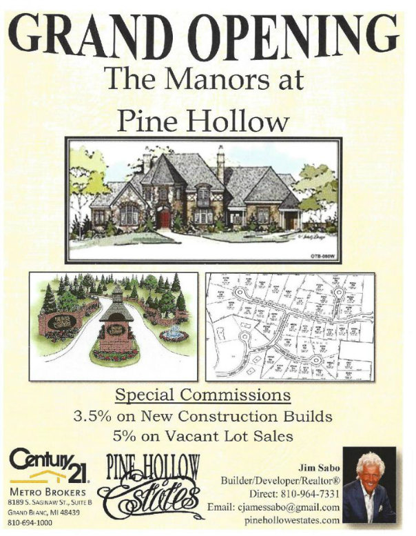 Realtors Come see the prestigious Pine Hollow Estates subdivision